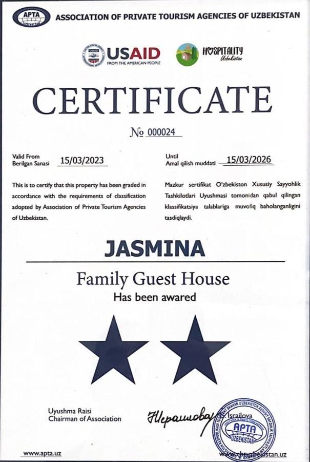 Hotel Jasmina Szamarkand Kültér fotó